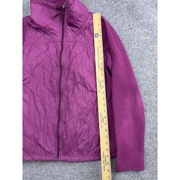 Columbia Jacket Womens XL Purple Fleece Lined Quilted Full Zip Outdoor - Picture 3 of 9